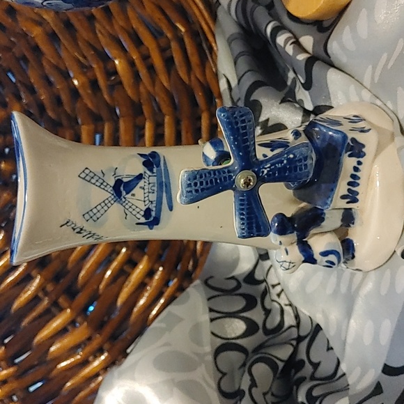 1 Delft Hand Painted Vase and Other - Picture 2 of 11